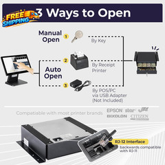 13 Electronic Cash Register Drawer with under Counter Mounting Metal Bracket