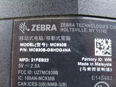 Zebra MC930B 1D/2D Hand Held Barcode Scanner | Includes Battery and Dock