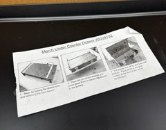 Merchandise Under Counter Drawer And Mounting Metal Bracket Guide Black Lined