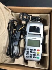 First Data FD50 Ti Credit Card Reader Processing Terminal With Power Supply