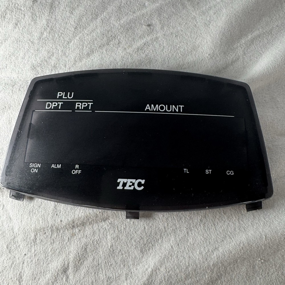 OEM TEC MA-516 Cash Register Front Display Lens Bezel Cover Black Plastic