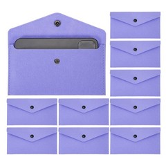 10Pcs Felt Money Bag, Felt Cellphone Sleeve Case Pouch Cash Bag, Light Purple
