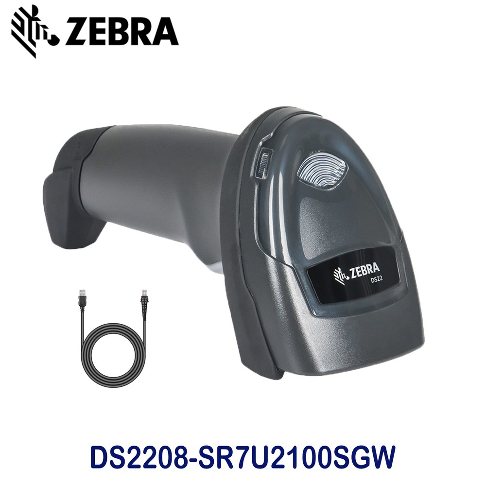 Zebra Scanner 1D 2D QR Code Barcode Scanner DS2208-SR7U2100SGW Reader USB Cable