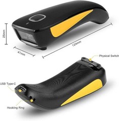 Escáner de código QR, mini escáner de código de barras compatible con Bluetooth.