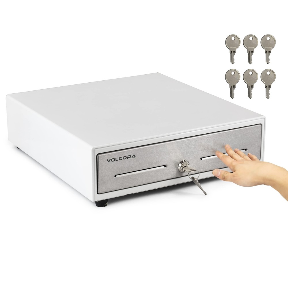 Volcora 13&Prime; Manual Push Open Cash Register Drawer for Point of Sale (POS) Sys…