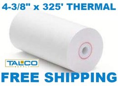 (24) 4-3/8&Prime; x 325&prime; THERMAL PRINTER PAPER ROLLS ~FAST FREE SHIPPING~