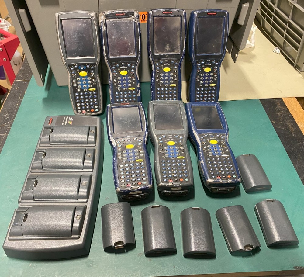 Lot of 7 mobile computer Tecton MX7 with batteries and charger