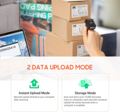 Pro Extreme Performance 1D 2D QR Wireless Ring Barcode Scanner with Bluetooth, E