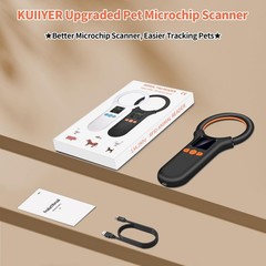 Pet Microchip Scanner, Rechargeable RFID EMID FDX-B (ISO 11784/11785) Micro C…