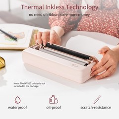 MT810 2PCS A4 Thermal Paper Roll Each Roll Equals About 25 Sheets