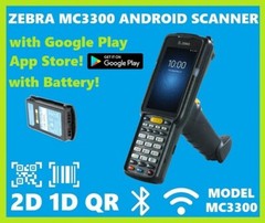 Zebra MC3300 Rugged Pistol-Grip Android 8.1 Barcode Scanner w/ Battery 28Key!🔥⭐