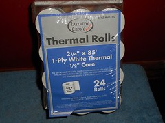 Cash Register Printer Receipt Thermal Paper Rolls 2 1/4&Prime; x 85 ft 1/2&Prime; Core 23 ct