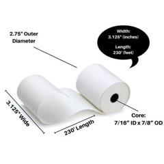 10-50 Rolls 3-1/8&Prime; x 230&prime; Thermal Paper Rolls Cash Register POS Receipt Paper