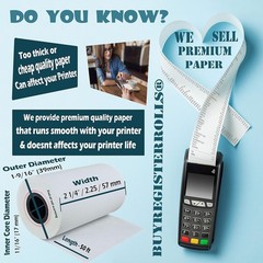 Versatile 2 1/4&Prime; x 50&prime; Thermal Paper Rolls – 50 Count, German Quality