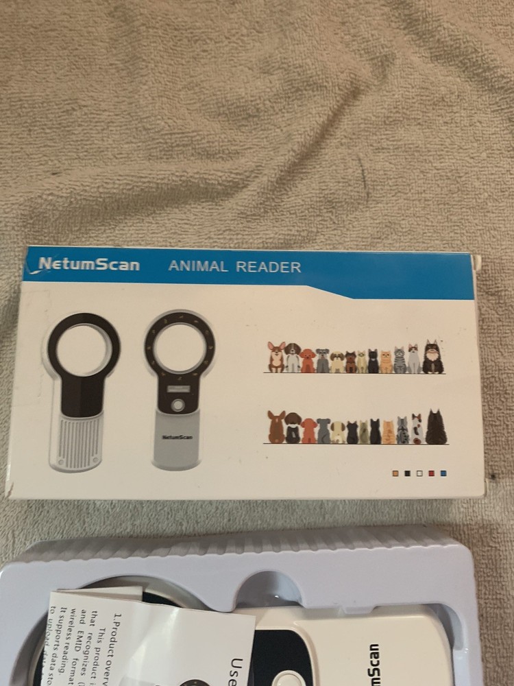 Portable Pet Microchip Reader SCANNER 1024 Data Storage Pet Chip NetumScan