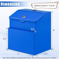 KYODOLED Suggestion Box with Lock, Metal Wall Mounted Donation and Ballot Dro…