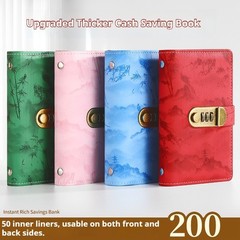 A6 Cash Saving Book Binder with Shanshui Print – Money Storage & Budget Planne