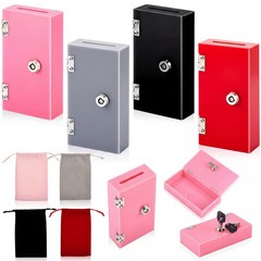 4 Sets Lock Cash Box with Key, Money Bank, Casino Winning Safe