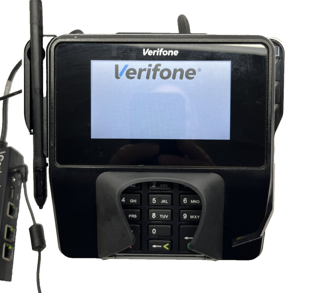 Verifone MX915 Terminal GENIUS PLATFORM w/hub-power cord-Stand-Pre Owned