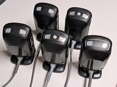 LOT OF 5 – Motorola Symbol DS9208 Barcode Scanners (with USB Cables)