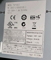 Star Micronics TSP100ECO TSP143IIU Black USB Thermal Receipt Printer