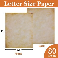 80 Sheets Vintage Paper, 8.5&Prime;x11&Prime; Letter Size Printer Parchment Paper | Antiq…