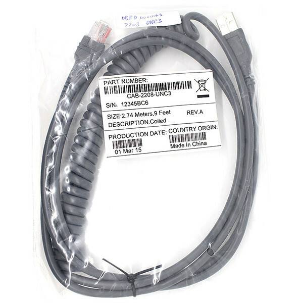 9FT Coiled USB Cable for Motorola Symbol LS2208 LS4208 DS6708 CBA-U12-C09ZAR
