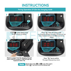 Retekess TD175P Restaurant Pager System Guest Queuning 30 Buzzers For Food Truck