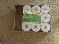 OFFICE MAX 9 Rolls 2 1/4in. x 130 ft Bond Paper Rolls (57mm x 39m) OM98103