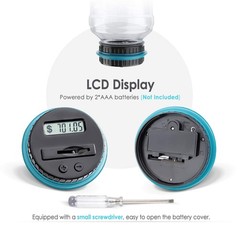 Large Piggy Bank for Boys Adults, Vcertcpl Digital Coin Counting Bank with LC…