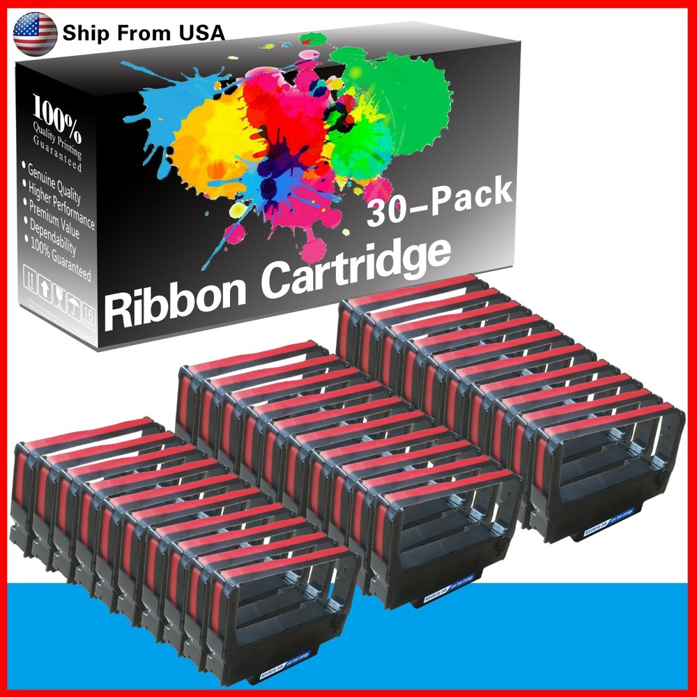 30 Pack ERC-30 ERC 30 34 38 B/R Ribbon For M119 M119B M119D M133A M188B