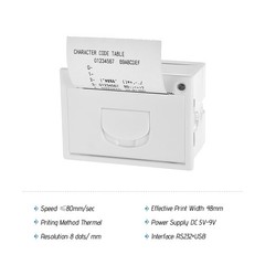 1-GOOJPRT QR204 58mm Mini Embedded Receipt Thermal Printer RS232 + USB Interface