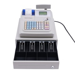 LCD Display Electronic POS System 48 Keys Cash Register For Retail with Drawer