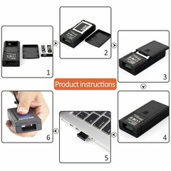Wireless Bluetooth Mini 1D Laser Barcode Scanner USB Portable Wireless Scanner