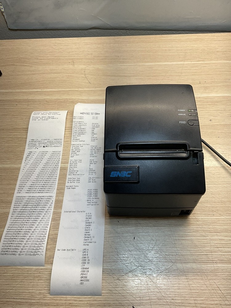 SNBC BTP-R180II Thermal Receipt Printer Serial Ethernet/PREOWNED /JUA1085