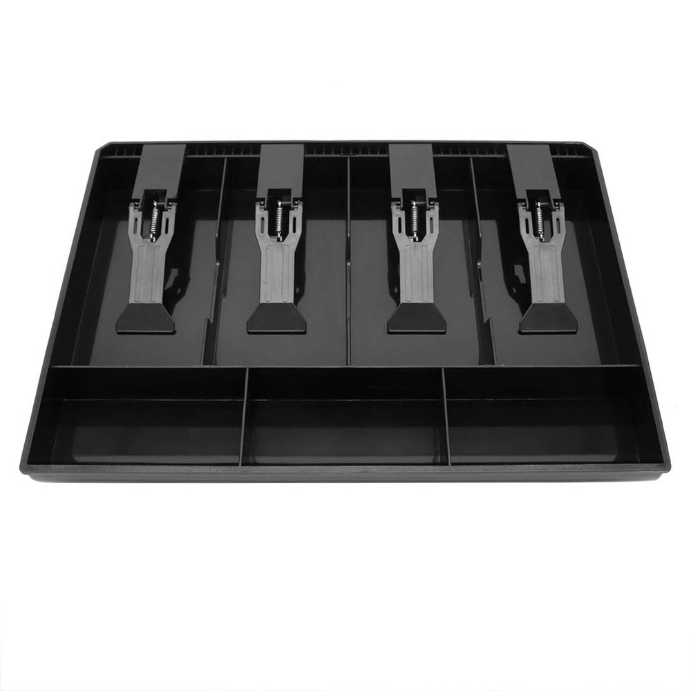 Cash Register Drawer Insert Tray with 4 Bill/3 Coin Compartments for Money St…