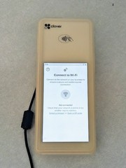 Clover Flex 2 POS Terminal (Model C403) w/ K400 Charging Cradle & Power Supply
