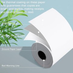 20 PACK 2-1/4&Prime; x 50&prime; Thermal Credit Card Cash Register POS Receipt Paper Rolls
