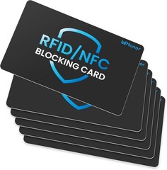 RFID Blocking Card 6 Pack, Contactless NFC Debit Credit Card Protector