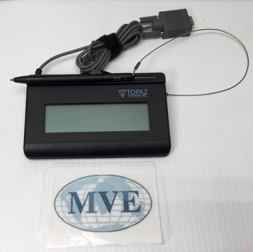LOT 2 TOPAZ SYSTEMS T-L462-C187-R SIGNATUREGEM CAPTURE PAD WITH VGA CABLE