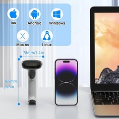 Symcode Bluetooth 2D Scanner 3-in-1 Wireless & USB Wired & Bluetooth Reader
