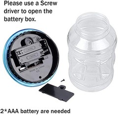 Digital Counting Money Jar, Digital Coin Counter with LCD Display Large Capac…