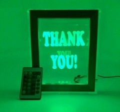 Personalized Tip Box Raffle Fund Raiser Donation Jar Engraved Light Changing LED