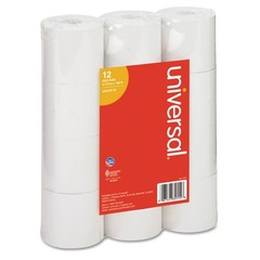 Adding Machine/Calculator Roll, 2-1/4&Prime;x150 ft White 2 1/4&Prime; x 150 ft,