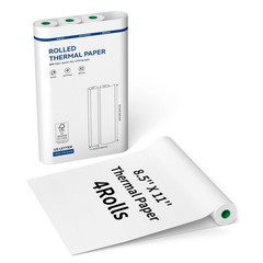 Thermal Printer Paper 8.5 »x11 » US Letter Size, 4 rolls, 100 sheets, Thermal…