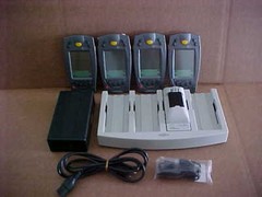 SYMBOL SPT1800-TRG80400 LOT OF 4 KIT WITH CHARGING BASE