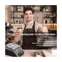 Money Counter Machine PONNOR with Value Bill Count, Dollar, Euro with UV/MG/I…