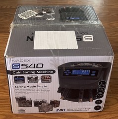 Nadex S540 Automatic Coin Counter, Sorter & Wrapper Machine 300 Coins/Minute