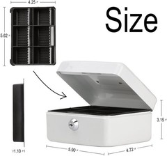 Stylish Small Cash Box with Key Lock – Double Layered for Ultimate Security