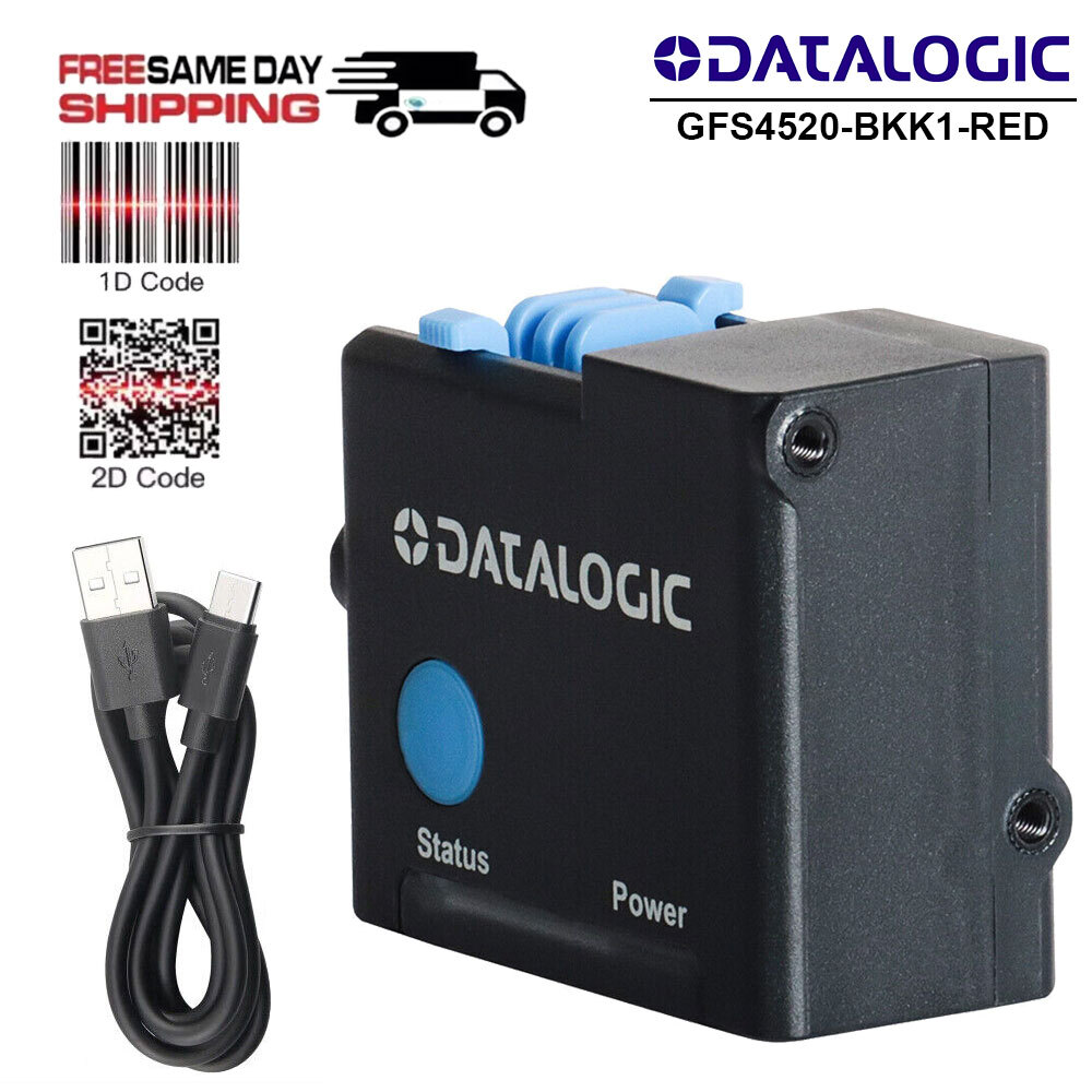 Datalogic Gryphon GFS4520-BKK1-RED 1D 2D USB Fixed Barcode Scanner with Cable